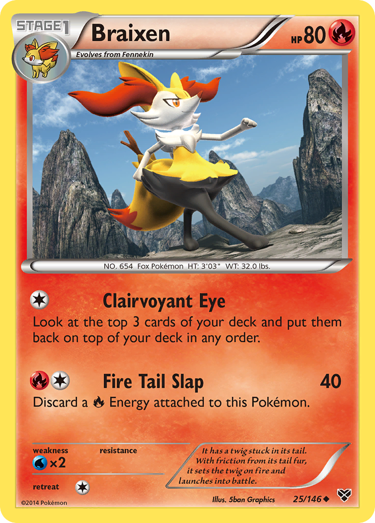 Braixen (25/146) [XY: Base Set] | Silver Goblin