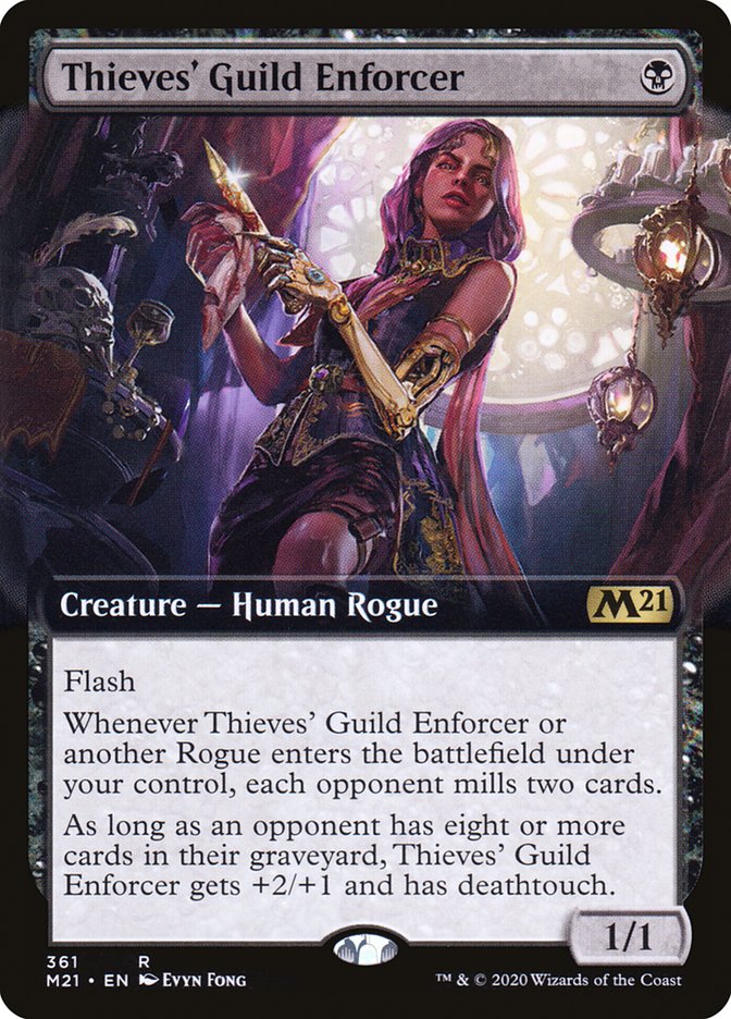 Thieves' Guild Enforcer (Extended Art) [Core Set 2021] | Silver Goblin