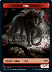 Wolf (011) // Boar Double-Sided Token [Innistrad: Crimson Vow Tokens] | Silver Goblin