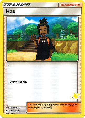 Hau (120/149) (Pikachu Stamp #13) [Battle Academy 2020] | Silver Goblin