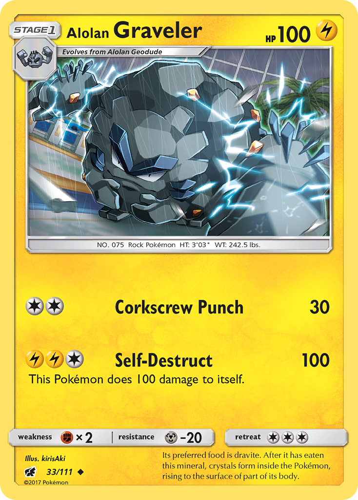 Alolan Graveler (33/111) [Sun & Moon: Crimson Invasion] | Silver Goblin