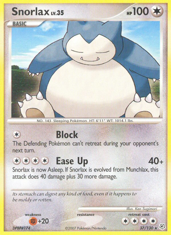 Snorlax (37/130) [Diamond & Pearl: Base Set] | Silver Goblin