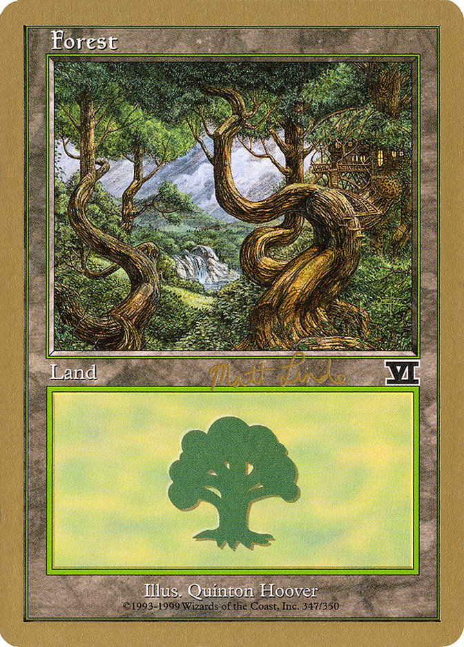 Forest (ml347b) (Matt Linde) [World Championship Decks 1999] | Silver Goblin