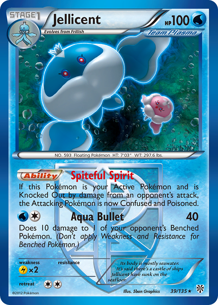 Jellicent (39/135) [Black & White: Plasma Storm] | Silver Goblin