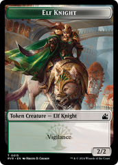 Elf Knight // Soldier Double-Sided Token [Ravnica Remastered Tokens] | Silver Goblin