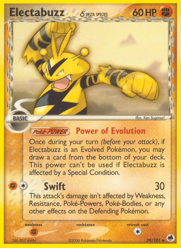 Electabuzz (29/101) (Delta Species) [EX: Dragon Frontiers] | Silver Goblin