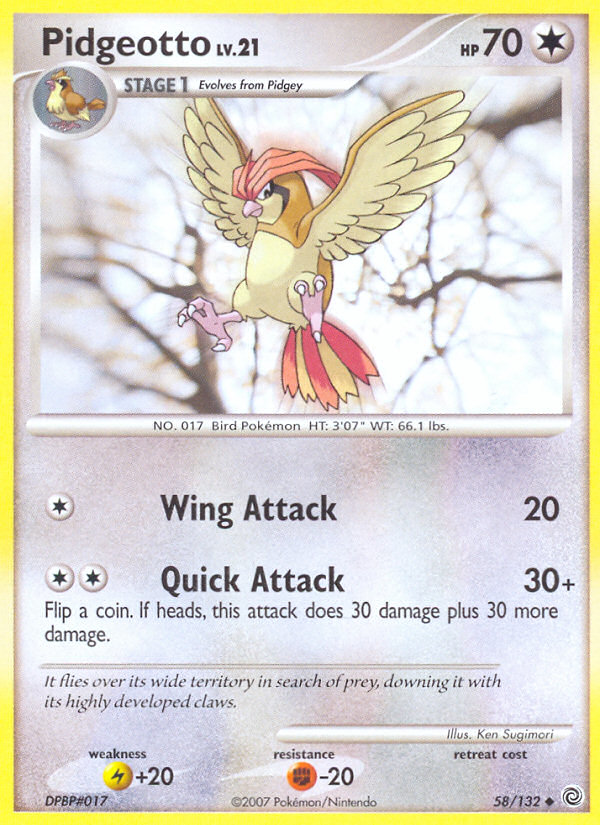 Pidgeotto (58/132) [Diamond & Pearl: Secret Wonders] | Silver Goblin