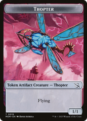 Warrior // Thopter Double-Sided Token [March of the Machine Tokens] | Silver Goblin