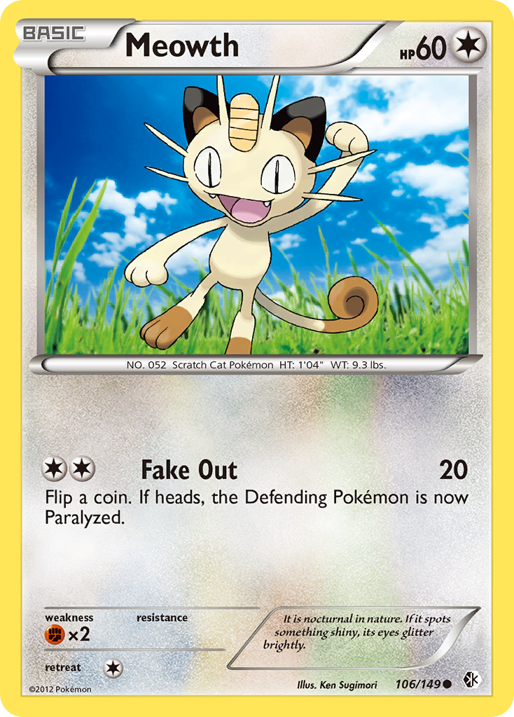 Meowth (106/149) [Black & White: Boundaries Crossed] | Silver Goblin