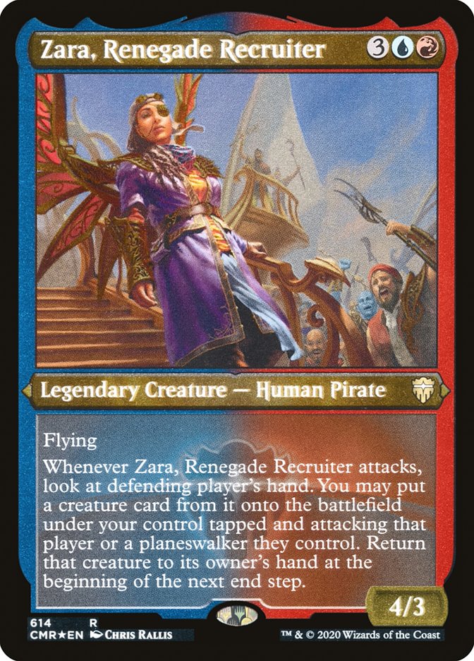 Zara, Renegade Recruiter (Etched) [Commander Legends] | Silver Goblin