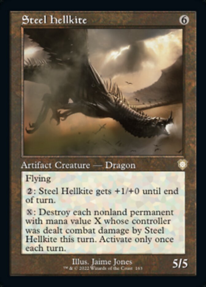Steel Hellkite (Retro) [The Brothers' War Commander] | Silver Goblin