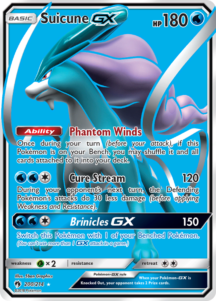 Suicune GX (200/214) [Sun & Moon: Lost Thunder] | Silver Goblin