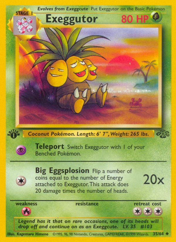 Exeggutor (35/64) [Jungle 1st Edition] | Silver Goblin