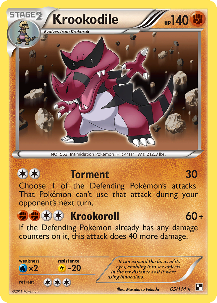 Krookodile (65/114) [Black & White: Base Set] | Silver Goblin