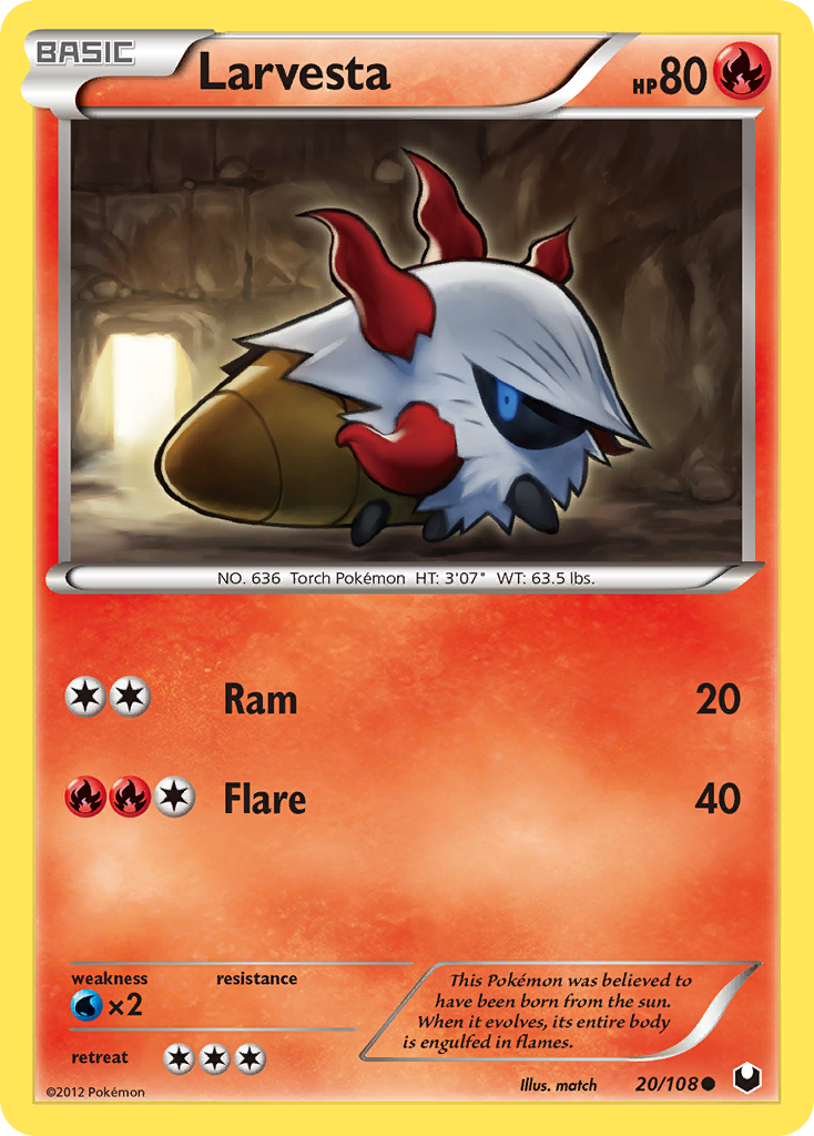 Larvesta (20/108) [Black & White: Dark Explorers] | Silver Goblin