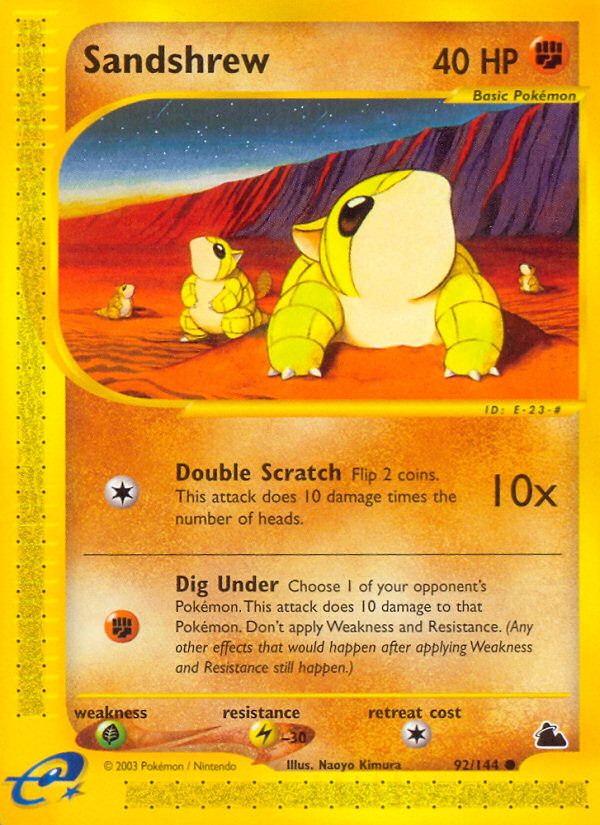 Sandshrew (92/144) [Skyridge] | Silver Goblin