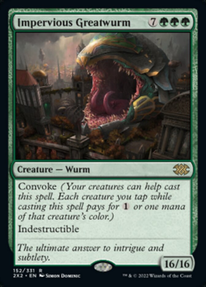 Impervious Greatwurm [Double Masters 2022] | Silver Goblin