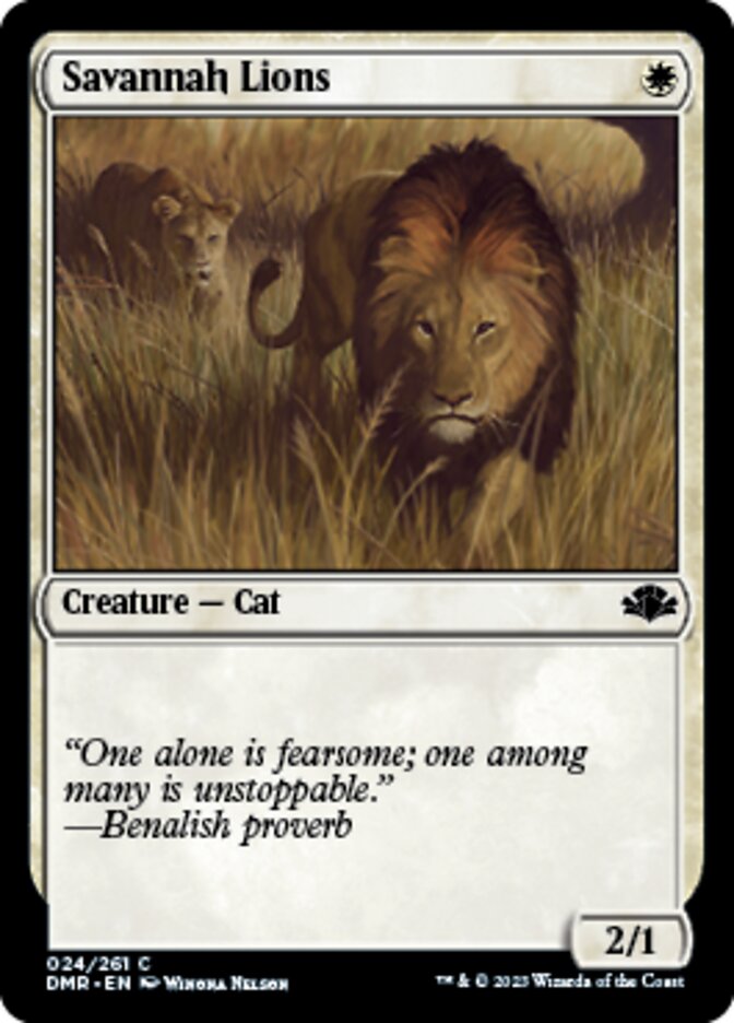 Savannah Lions [Dominaria Remastered] | Silver Goblin