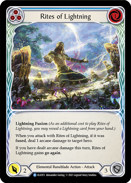 Rites of Lightning (Blue) [ELE072] (Tales of Aria)  1st Edition Normal | Silver Goblin