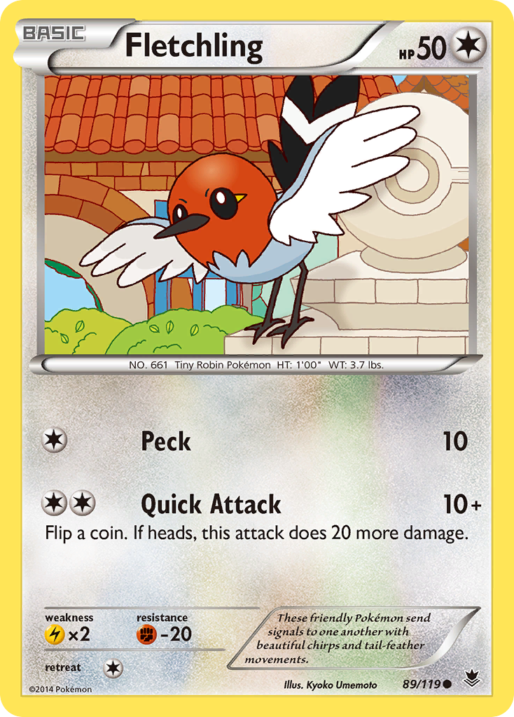 Fletchling (89/119) [XY: Phantom Forces] | Silver Goblin