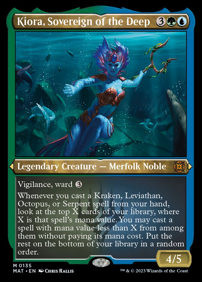 Kiora, Sovereign of the Deep (Foil Etched) [March of the Machine: The Aftermath] | Silver Goblin