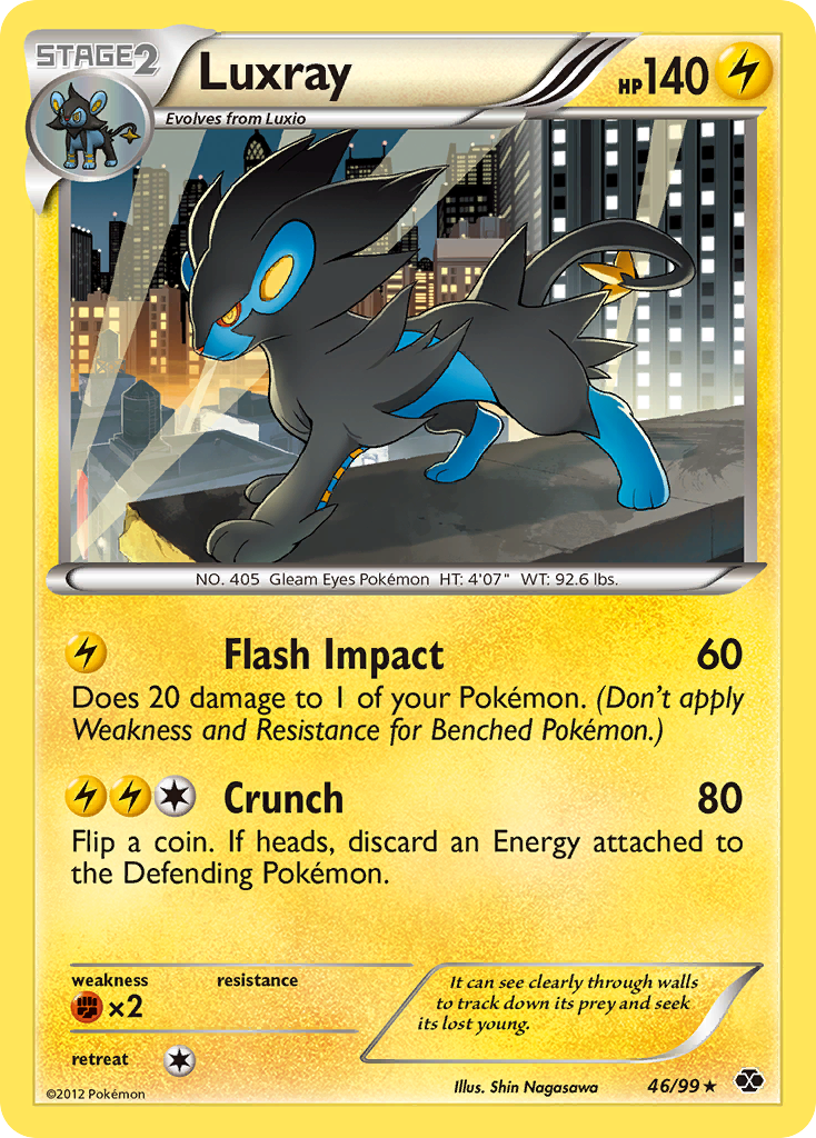 Luxray (46/99) [Black & White: Next Destinies] | Silver Goblin