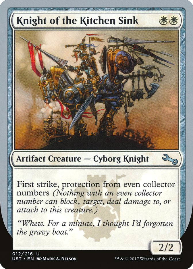 Knight of the Kitchen Sink ("protection from even collector numbers") [Unstable] | Silver Goblin