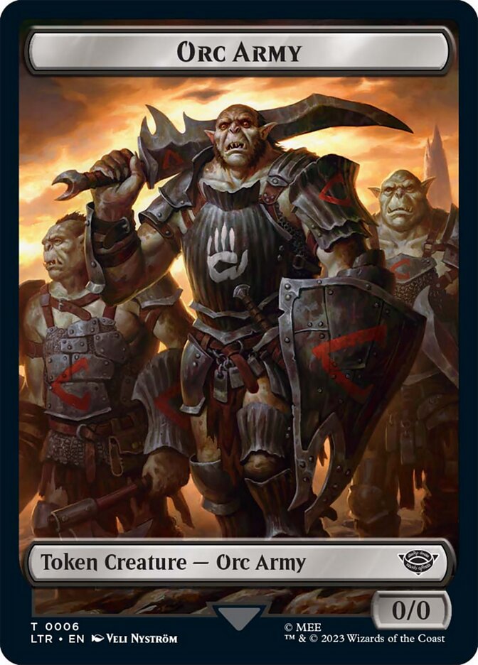 Orc Army Token (06) [The Lord of the Rings: Tales of Middle-Earth Tokens] | Silver Goblin