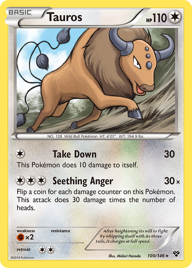 Tauros (100/146) [XY: Base Set] | Silver Goblin