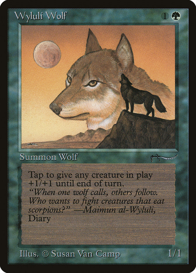 Wyluli Wolf (Dark Mana Cost) [Arabian Nights] | Silver Goblin
