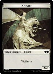Knight // Food (0010) Double-Sided Token [Wilds of Eldraine Tokens] | Silver Goblin