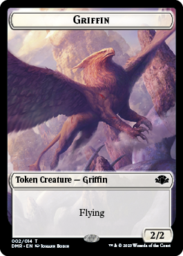 Goblin // Griffin Double-Sided Token [Dominaria Remastered Tokens] | Silver Goblin