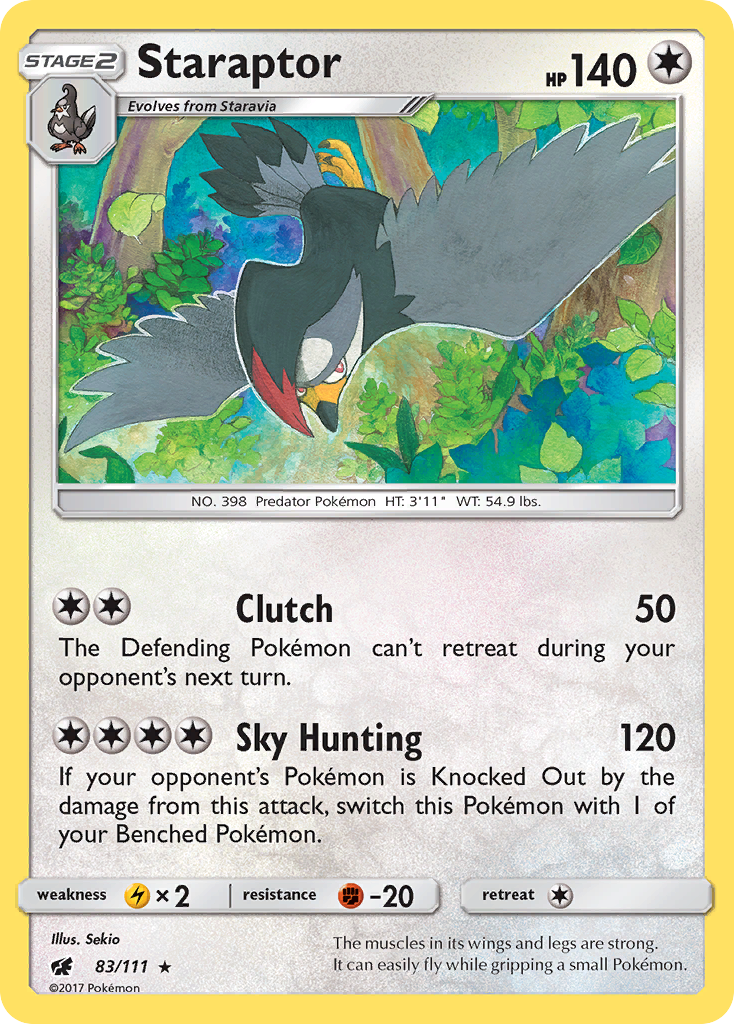 Staraptor (83/111) [Sun & Moon: Crimson Invasion] | Silver Goblin