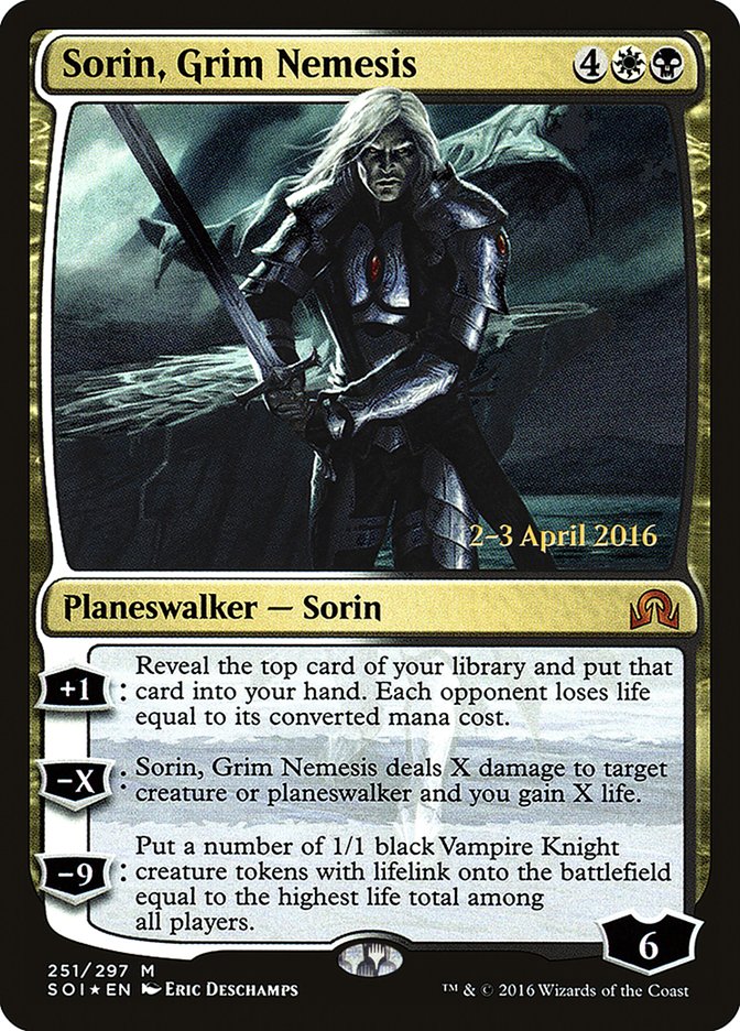 Sorin, Grim Nemesis [Shadows over Innistrad Prerelease Promos] | Silver Goblin