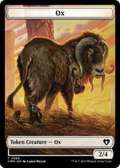 Phyrexian Golem // Ox Double-Sided Token [Commander Masters Tokens] | Silver Goblin