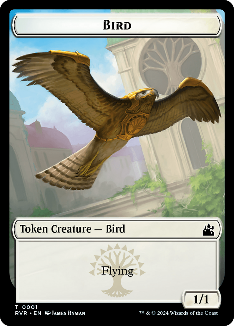 Bird // Soldier Double-Sided Token [Ravnica Remastered Tokens] | Silver Goblin