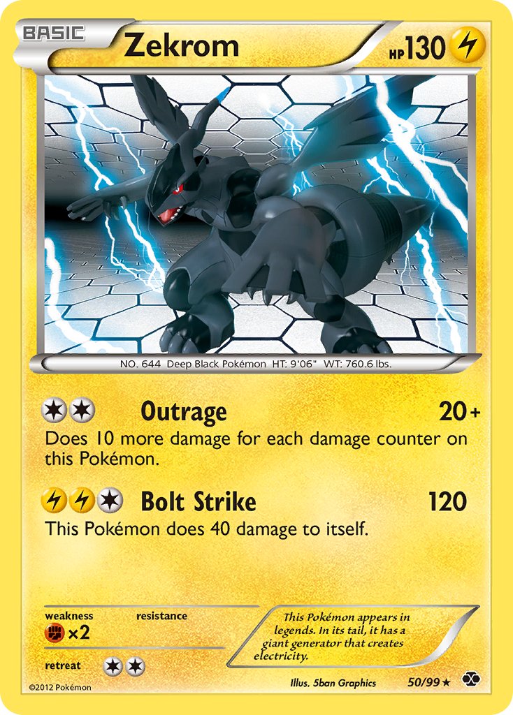 Zekrom (50/99) (Theme Deck Exclusive) [Black & White: Next Destinies] | Silver Goblin