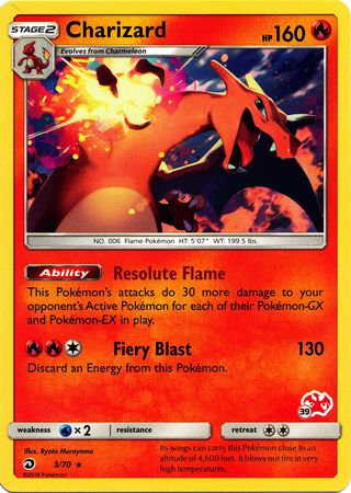 Charizard (3/70) (Charizard Stamp #39) [Battle Academy 2020] | Silver Goblin