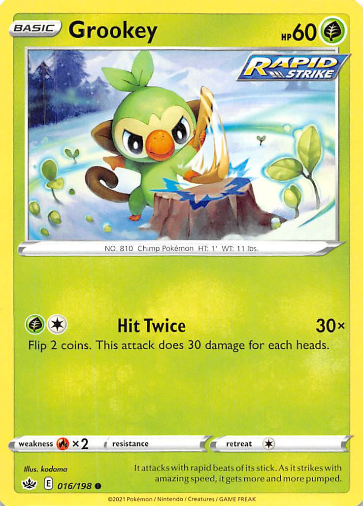 Grookey (016/198) [Sword & Shield: Chilling Reign] | Silver Goblin