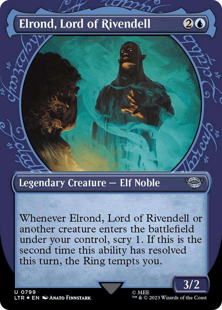 Elrond, Lord of Rivendell (Showcase) (Surge Foil) [The Lord of the Rings: Tales of Middle-Earth] | Silver Goblin