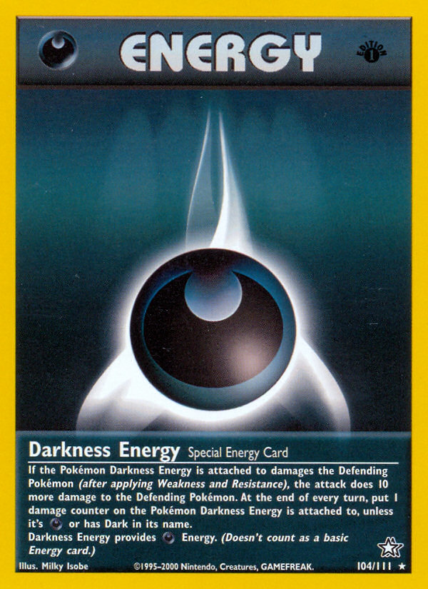 Darkness Energy (104/111) [Neo Genesis 1st Edition] | Silver Goblin