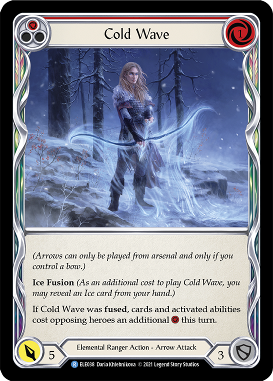 Cold Wave (Red) [ELE038] (Tales of Aria)  1st Edition Rainbow Foil | Silver Goblin