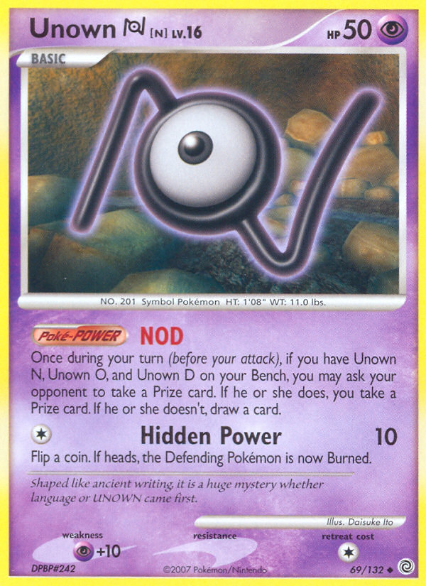 Unown N (69/132) [Diamond & Pearl: Secret Wonders] | Silver Goblin