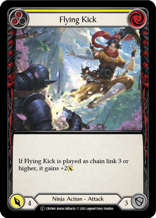 Flying Kick (Yellow) [U-CRU064] (Crucible of War Unlimited)  Unlimited Normal | Silver Goblin