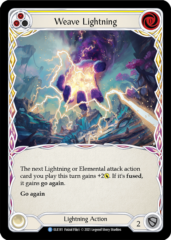 Weave Lightning (Yellow) [ELE181] (Tales of Aria)  1st Edition Rainbow Foil | Silver Goblin