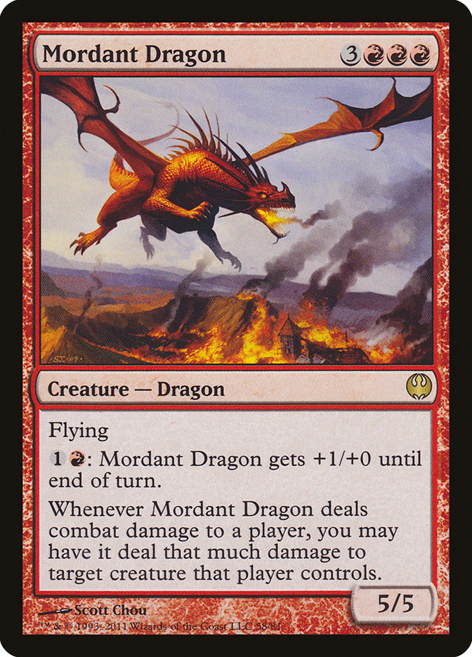 Mordant Dragon [Duel Decks: Knights vs. Dragons] | Silver Goblin