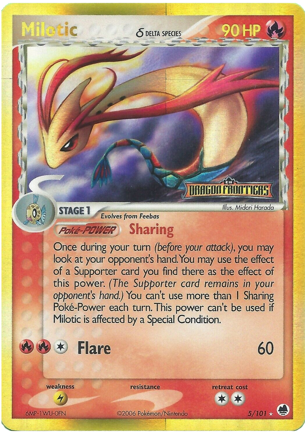 Milotic (5/101) (Delta Species) (Stamped) [EX: Dragon Frontiers] | Silver Goblin