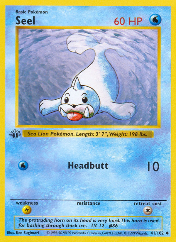 Seel (41/102) (Shadowless) [Base Set 1st Edition] | Silver Goblin