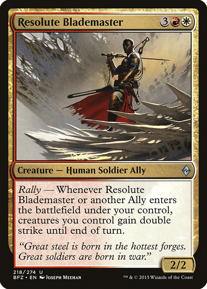Resolute Blademaster [Battle for Zendikar] | Silver Goblin