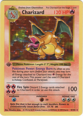 Charizard (4/102) (Shadowless) [Base Set 1st Edition] | Silver Goblin